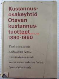 Kustannusosakeyhtiö Otavan kustannustuotteet 1890-1960