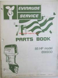 Evinrude Service 1976 Parts book 85 HP, katso tarkemmat mallimerkinnät kuvista.