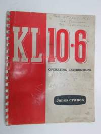 Jones KL 10-6 operating instructions -nosturin käyttöohjekirja englanniksi
