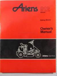 Ariens 912 series Riding Mower Owner's manual - päältä ajettava ruohonleikkuri, omistajan käsikirja