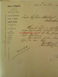 Frank & Bogdanoff, Kotka 10. mars 1896 - asiakirja