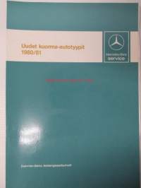 Mercedes-Benz Uudet kuorma-autotyypit 1980/81, katso kuvista sisältöä ja mallimerkintöjä tarkemmin.