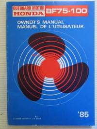 Honda outboard motor 8F75-100 owner's manual -omistajan käsikirja
