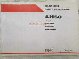 Suzuki AH50 (CA1GA) AH50N, AH50R, AH50GR, Parts Catalogue -varaosaluettelo, katso mallit tarkemmin kuvista.