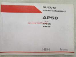 Suzuki AP50 (CA1JA) AP50S, AP50R, Parts Catalogue -varaosaluettelo, katso mallit tarkemmin kuvista.