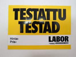 Labor - Testattu / Testad -tarra / sticker