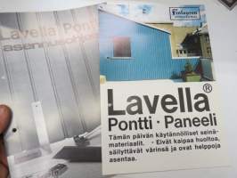 Finlayson - Muovitehtaat - Lavella ponttipaneeli (pontti - paneeli) - muovisen seinäpaneelin myyntiesite & asennusohje -plastic-based panel brochure & assembly guide