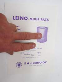 E. & J. Leino Oy Muuripata -myyntiesite / water heating stove brochure