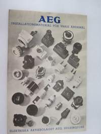 AEG installationsmaerial för varje ändamol -myyntiesite / brochure