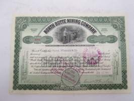 North Butte Mining Company, 10 shares, nr 40891, 1909 -share certificate / osakekirja