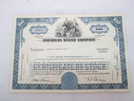 American Sugar Company, 100 shares, nr N199223, 1965 -share certificate / osakekirja