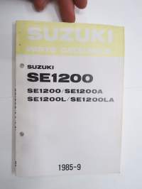 Suzuki SE1200 / SE 1200A / SE1200L / SE1200LA Generator Parts Catalogue -generaattori varaosaluettelo