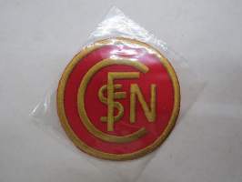 CSFN - rautatiemerkki -kangasmerkki / cloth badge