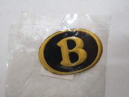 B - rautatiemerkki -kangasmerkki / cloth badge