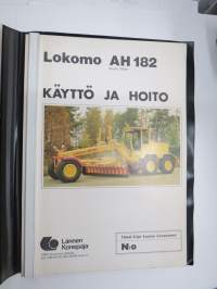 Lokomo AH 182? - 192 Tiehöylä käyttöohjekirja (numerosta 18020-) / road grader, operator´s manual in finnish