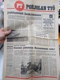 Pohjolan Työ 18.3.1976 -sanomalehti