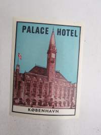 Hotel Palace, Köbenhavn - Copenhagen -matkalaukkumerkki / hotellimerkki - luggage tag