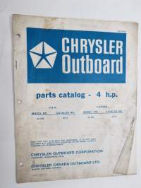 Chrysler Outboard 4 hp parts catalog / perämoottori varaosaluettelo, englanninkielinen