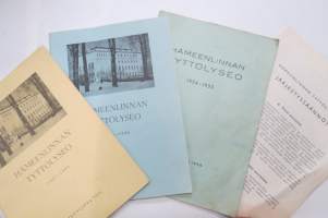 Hämeenlinnan Tyttölyseo - vuosikertomukset 1957-58, 1958-59, 1954-55 3 kpl yhdessä + järjestyssäännöt