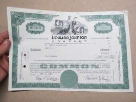Howard Johnson Company, 200 shares, nr NU 53049, 1972 -share certificate / osakekirja