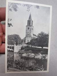 Turku - Åbo, Tuomiokirkko - Domkyrkan, postikortti - postkort, 1940-luvulta, käyttämätön, tukkuliikkeen vanhaa varastoa