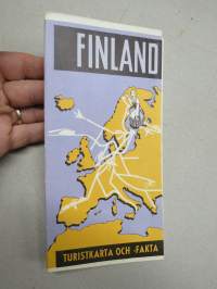 Finland - Turistkarta och fakta -broschyr / matkailuesite ja tietoja Suomesta