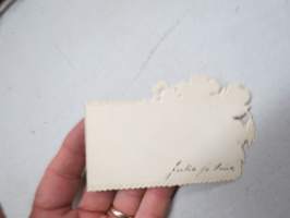 Julia & Aina -kiiltokuva / kortti 1800-luvulta