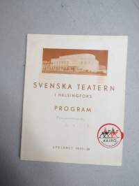 Svenska Teatern Helsingfors program spelåret 1937-38 Kvinnorna -käsiohjelma