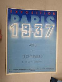 Exposition Paris 1937 Arts & Techniques 1937 nr 8 -Pariisin Maailmannäyttelylehti, Öljykongressi, hajuvedet, La participation du Danemark, Esto-Letto-Lithuanienne ym