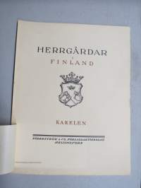 Herrgårdar i Finland - Karelen  -karjalaiset kartanot vihkopainos, koko osuus 1 vihko, kartanoiden nimet näkyvät kohteen kuvista