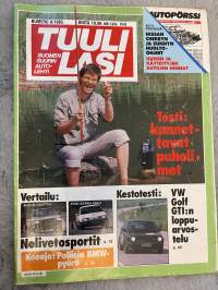 Tuulilasi 1985 nr 8 - Testi: Kannettavat puhelimet, vertailu: Audi 90 Quattro, Ford Sierra XR 4x4, Nelivetosportit, Koeajo: Poliisin BMW-pyörä, ym.