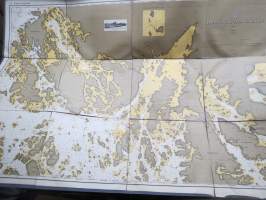 Turun saaristo 1928 - Lypertö - Naantali -merikortti / merikartta, kankaalle pohjustetut paperiset kartta-arkit,  Lypertön majakan / aseman kuva upotettuna