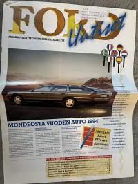Ford Uutiset 1994 nr 1 -asiakaslehti / customer magazine