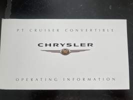 Chrysler PT Cruiser Convertible 2003 -käyttöohjekirja