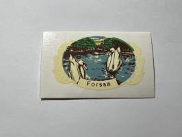 Forssa -siirtokuva / vesisiirtokuva / dekaali -1960-luvun matkamuisto