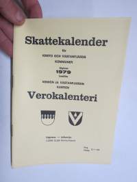 Kemiö & Västanfjärd Verokalenteri 1979 Kimito och Västanfjärds kommuner Skattekalender