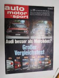 Auto motor und sport 1969 nr 26, Audi besser als Mercedes?, Grosser Vergleichstest - saksalainen autolehti