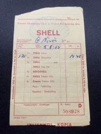 Shell Huoltoasema kuitti