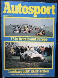 Autosport - Lehti 1979 nr 8 - F3 in Britain and Europe, Lombard RAC Rally action, Petty´s Nascar title, Lees wins Macau, Baja 1000, ym.