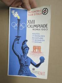 XVII Olimpiade Roma 1960 Routes / Iteneraires / Reiseplane / Itenerarios / Itinerari - automobile Club D´Italia -kartta, olympialaisturisteille tarkoitettu