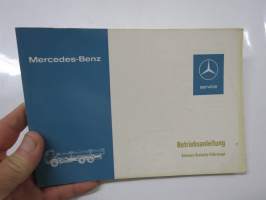 Mercedes-Benz Schwere Dreiachs-Fahrzeuge Betriebsanleitung (raskaat 2-akseliset) -alkuperäinen auton mukana toimitettu käyttö- ja huolto-ohjekirja, perusteellinen