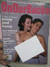 On Our Backs Dec/Jan 1999 -aikuisviihdelehti / adult graphics magazine