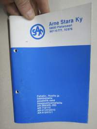 SAF - Arne Stara Ky - Palvelu-, huolto- ja säätöohjeita akseleille sekä ilmajousitusmalleille AR-200/ARL-200, AR-112/113, AR211/212/213, AR-413/413.1