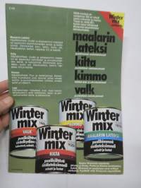 Wintermix Maalarin lateksi, Kilta, Kimmo, Valk 1974 -värikartta