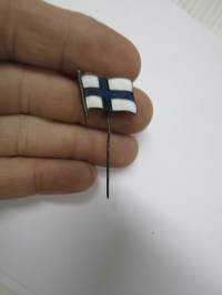 Suomi, lippu, emaloitu -neulamerkki