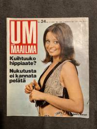 Uusi Maailma 1970 nr 24, ilmestynyt 26.11.1970, Kaarelan murha, Jean-Claude Pascal, Carita ja Jussi Raittinen