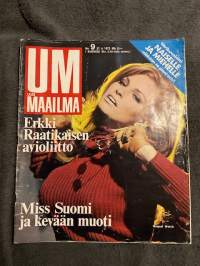 UM Uusi Maailma 1972 nr 9 ilmestynyt 27.4.1972, Erkki Rastikaisen avioliitto, Raquel Welch, Paavo Nurmi, kevään muoti