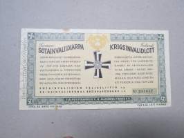 Suomen Sotainvaliidiarpa - Finlands Krigsinvalidlott, arvonta 18.12.1942, nr 231657 -lottery ticket