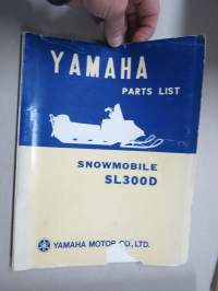 Yamaha SL300D Snowmobile parts list -moottorikelkka, varaosaluettelo
