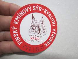 Valio Finskky Kminovy Syr -juustoetiketti